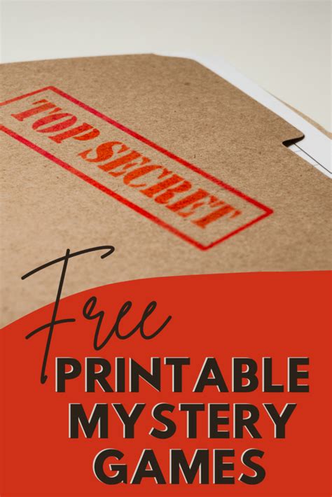Free Printable Mystery Games For Parties & Entertaining.